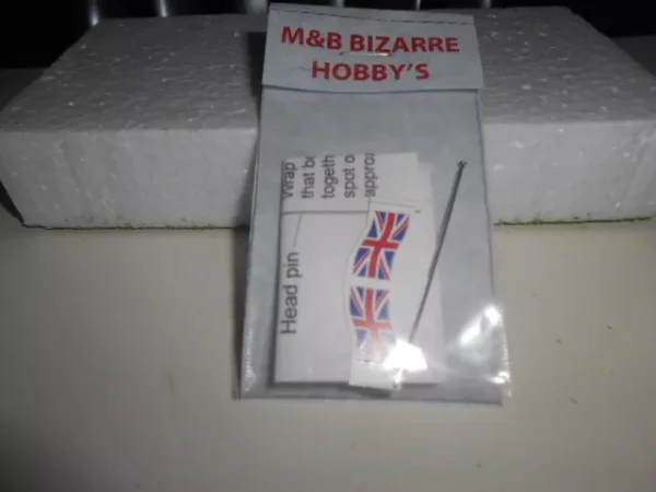 N Scale Accessories British Flag With Post  #1112