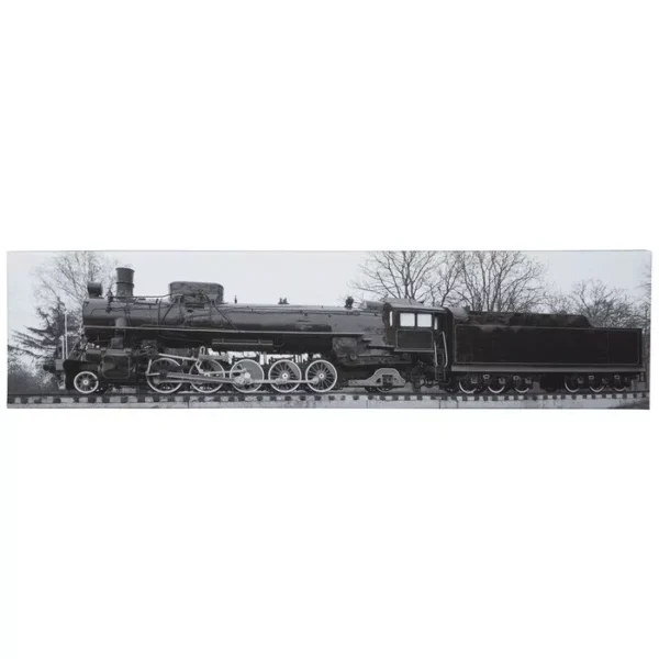 Train Printed Canvas Painted Picture 24" X 6" ( Black & White ) #2059004