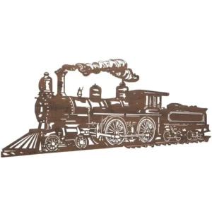 2 Sided Train Metal Cut Out  22.5" X 9.75" ( Black OR Rust ) #1637388