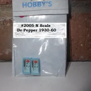 #2005 N Scale Accessories 1930-60 Dr Pepper Machines  (2 Per Pack)
