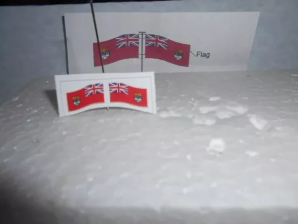 N Scale Accessories Bermuda Flag With Post  #1111
