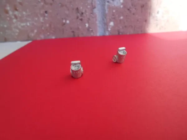 HO Scale Accessories Detailed Street Cleaner's Push Cans 2 Per Pack #186 - Image 3