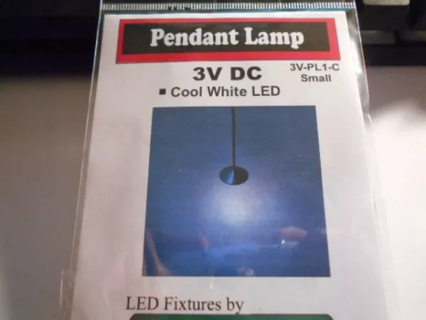 N Scale Accessories Working Pendant LED Lamp Small Cool White #3V-PL1-C