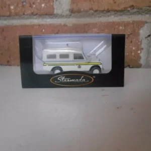 Brekina HO Scale Land Rover Cap Police (Police) White/Yellow #7632