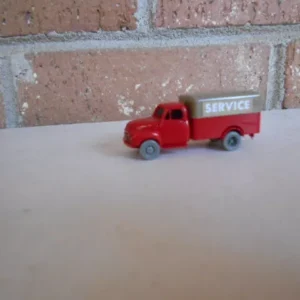 Brekina HO Scale Opel Blitz Box Service Truck Red/Tan #13903
