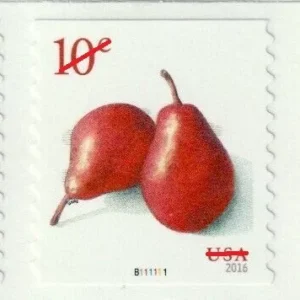USA - 2016 Red Pears Stamps MNH Coil Strip of 5 Stamps - #5039