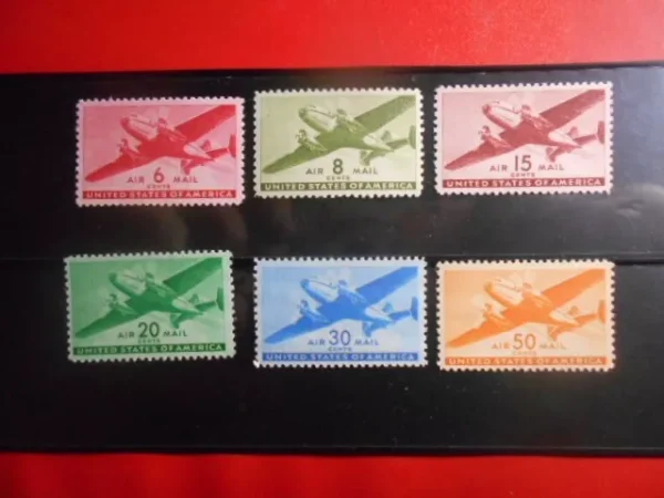 C25-C31 USA Mint/Fine very fine Stamp Set Of 6 Older Air Mail Stamps