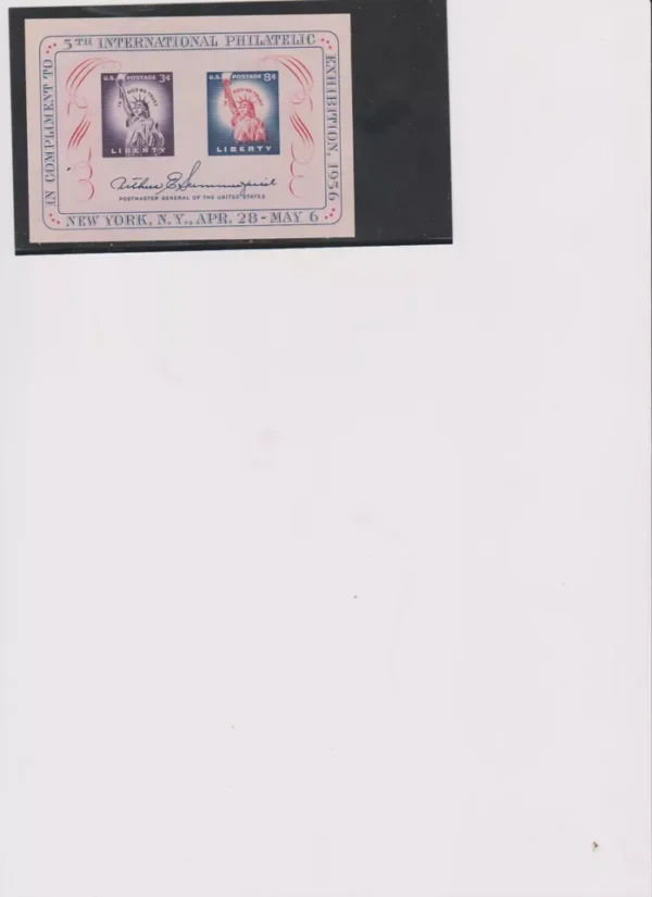 US Stamp Scott #1075 Fifth International Philatelic Exhibition Souvenir Sheet MS