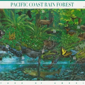 U.S. Stamp Mint Sheet, #3378, 33 cents, M/NH 10ct Pacific Coast Rain Forest