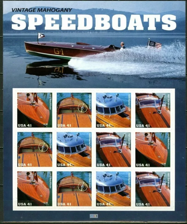 USA - 2007 SPEED BOATS - MNH Complete Sheet SC #4160-63 - 41 Cents Values Each