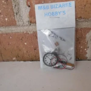 #7004 M&B O Scale Accessories Wall Or Building Clock Number 2-Sided Lights Up
