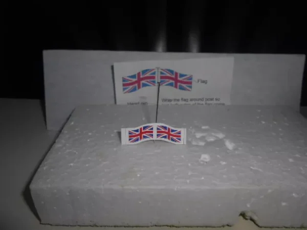 N Scale Accessories British Flag With Post  #1112 - Image 2