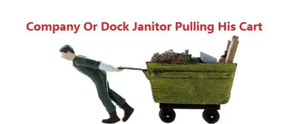 Dock/Warehouse Worker Pulling full Cart Painted And Ready To Go #490 - Image 2