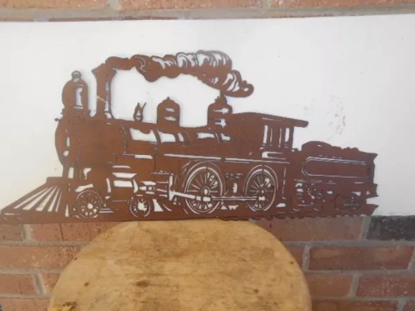 2 Sided Train Metal Cut Out  22.5" X 9.75" ( Black OR Rust ) #1637388 - Image 3
