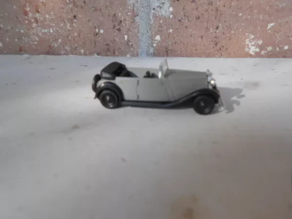 Brekina HO Scale Wanderer Convertible 4 Door Gray & Black  #0001706 - Image 3