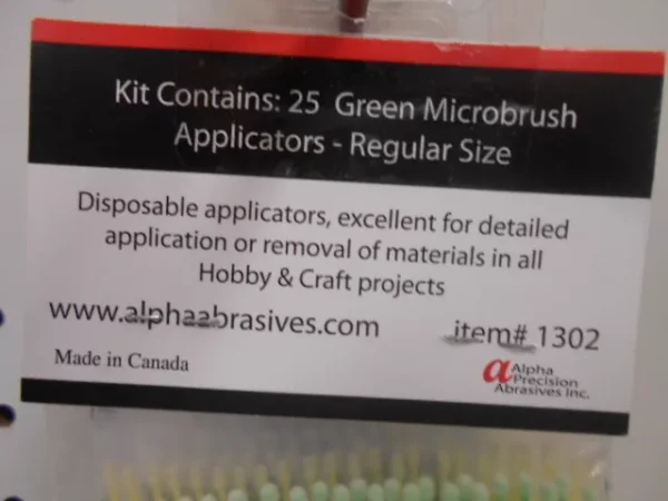 Accessories Abrasives Genuine Microbrush Applicators  #1302 Green Regular - Image 3