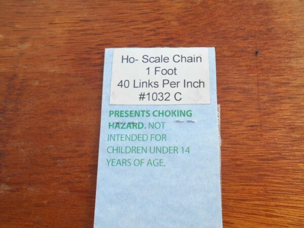 HO Scale Accessories Chain 1 Foot 40 Links Per Inch # 1032 C - Image 3
