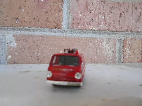 Brekina HO Scale Dodge A100 Red Van Fire Department  #934408 - Image 4