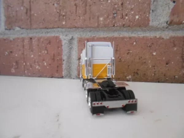 Brekina HO Scale Kenworth K100 Tractor Aerodyne 3-Axle  White/Yellow #85732 - Image 5