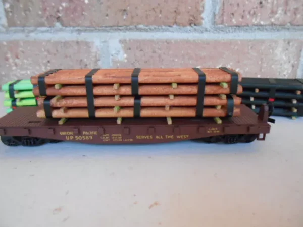 Hand Made HO Scale Wooded Brown Poles Load #HO1002 - Image 6