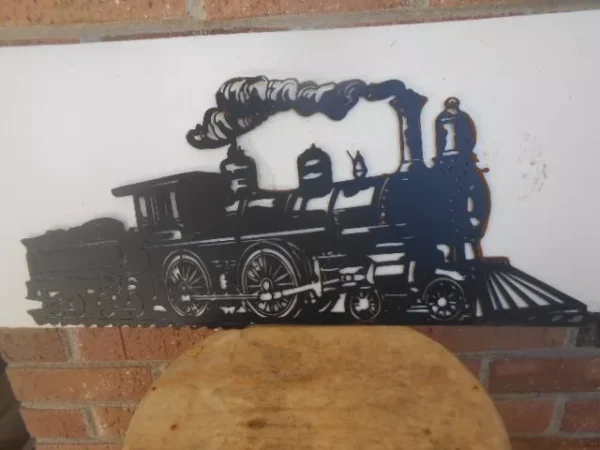 2 Sided Train Metal Cut Out  22.5" X 9.75" ( Black OR Rust ) #1637388 - Image 5