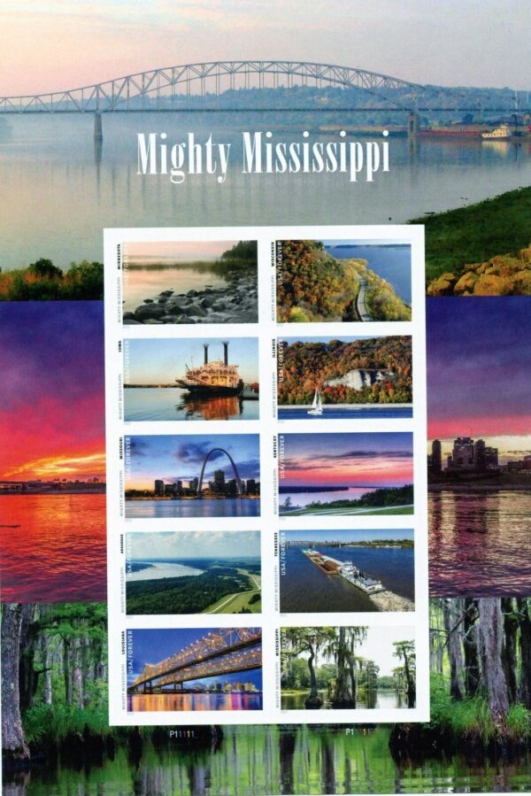 USA - 2022 The Mighty Mississipp Forever MNH Sheet Of 10 - #5698A-J