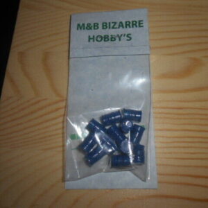 HO Scale Accessories, Blue Barrels (12) barrels #10002 Blue