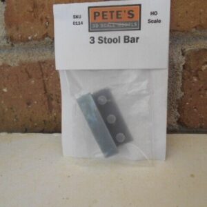 Pete's 3D Printer HO Scale 3 Stool Bar #114