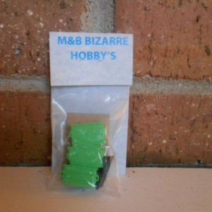 #6312 M&B HO Scale Green Commercial Dumpters Kit (3 Per Pack)