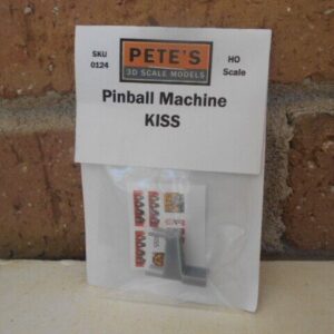 Pete's 3d HO Scale Kiss Pinball Machine #124