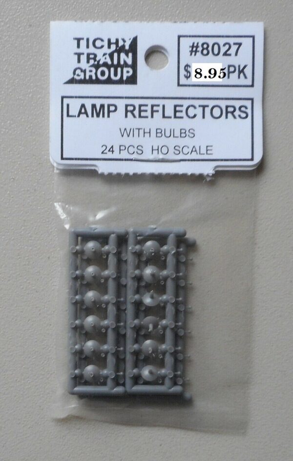 Tichy Train Group Lamp Reflectors 24 Pieces Gray #8027