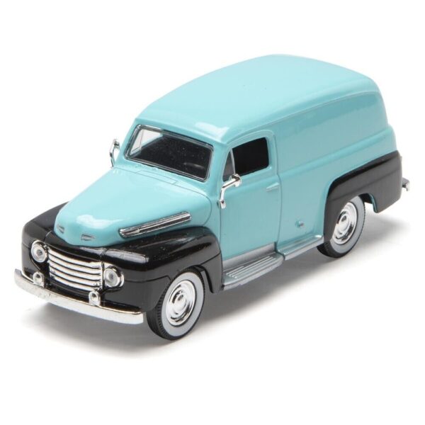 Menard O Scale  #279-9132--- 1948 Ford Panel Truck (Lt.  Blue & Black)