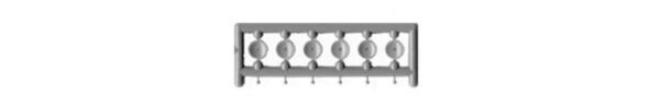 Tichy Train Group Lamp Reflectors 24 Pieces Gray #8027 - Image 2