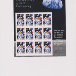USA #2841 Postage Sheet 29 Cent Stamps 25th Anniversary 1st Landing on the Moon