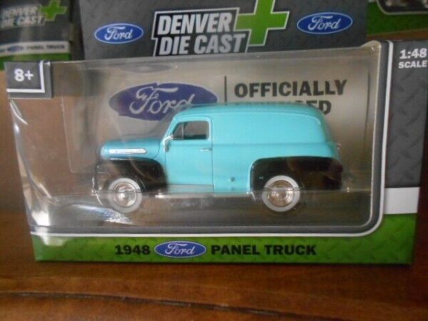 Menard O Scale  #279-9132--- 1948 Ford Panel Truck (Lt.  Blue & Black) - Image 4