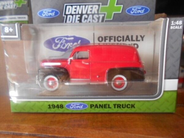 Menard O Scale  #279-9133--- 1948 Ford Panel Truck (Red & Black) - Image 4
