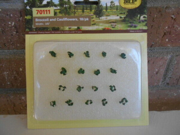 MP Scenery Products item # 70111 HO Scale BRoccoli & Cauliflowers 18 Pk