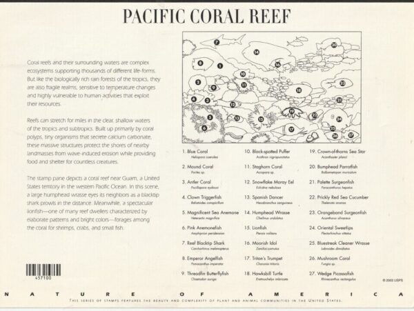 US - 2004 SC #3831 37c Pacific Coral Reef Mint Sheet/10 MNH - Image 2