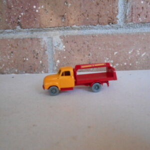 Brekina HO Scale Opel Blitz Flat Bed Truck Yellow/Red #13902