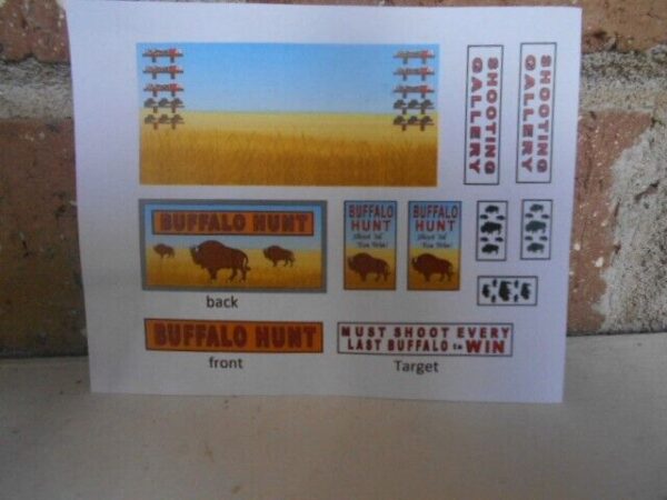 Pete's 3d HO Scale Carnival Shooting Gallery "Buffalo Hunt Kit #160 - Image 2