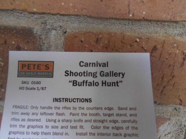 Pete's 3d HO Scale Carnival Shooting Gallery "Buffalo Hunt Kit #160 - Image 5