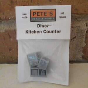 Pete's 3d HO Scale Diner Kitchen Counter Kit #108