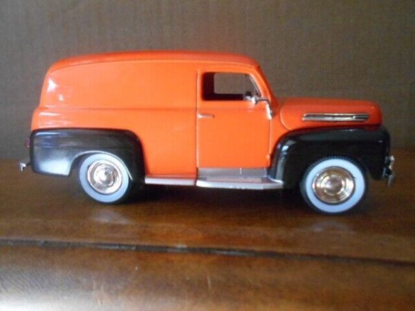 Menard O Scale  #279-9131--- 1948 Ford Panel Truck (Orange & Black) - Image 6