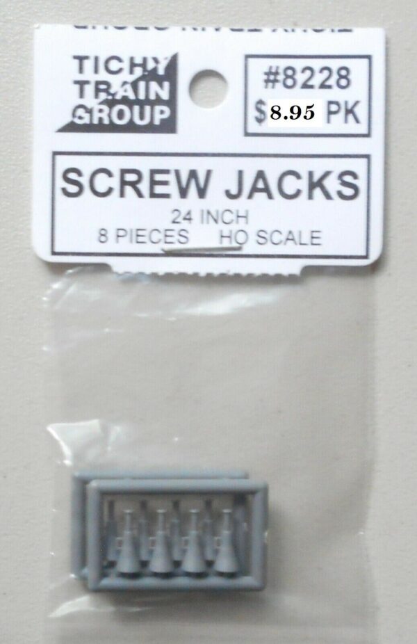 Tichy Train Group Screw Vacks 8 Pieces Gray #8228