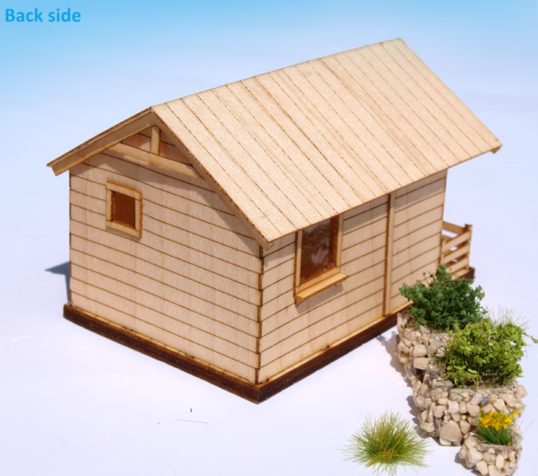 #20 HO Scale Laser Cut Lodge Cabin Model Building Kit House For Railway - Image 4