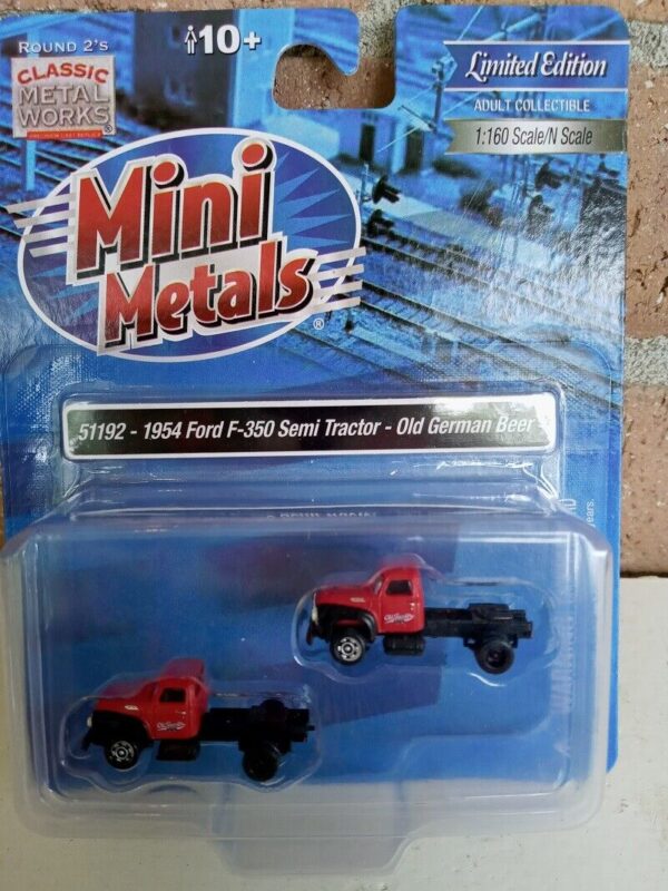 Classic Metal Work N Scale 1954 Ford F-350 Semi-Tractor Old German Beer 51192 - Image 2