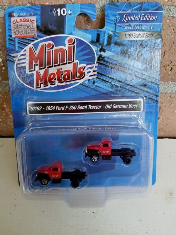 Classic Metal Work N Scale 1954 Ford F-350 Semi-Tractor Old German Beer 51192 - Image 3