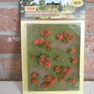 MP Scenery Products Item #70208 HO Scale Flower Meadow Orange 5"x 6-1/8" 1/pk