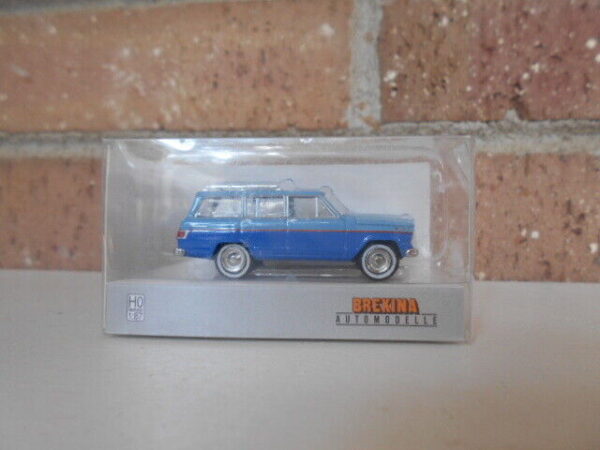 Brekina #19871 HO Scale Jeep Wagoneer B {Baby Blue & Dark Blue}