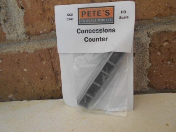 Pete's 3d Printed HO Scale Concessions Counter Kit #147 - Image 2